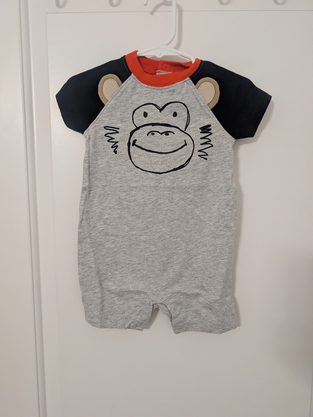 NWT Gymboree Baby Monkey Romper 6-12M 3D Ears Graphic One Piece